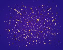 Golden confetti isolated. Festive background. vector