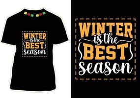 Winter Quotes T-shirt Design vector