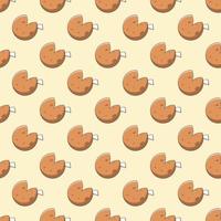 Chinese New Year concept. Vector seamless pattern of cartoon cookie for web sites, placards, textile, fabric and other surfaces