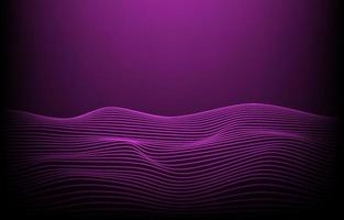 Abstract wave wavy glow line on gradient purple background. Design for wallpaper, backdrop, pattern, texture, background, textile, wrapping, clothing, art print. Vector illustration.