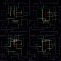 Geometric seamless pattern. Abstract line glow modern on black background. Neon color vector illustration. Design for floor, wall, texture, fabric, textile, clothing, wallpaper, tiles, art print.