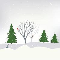 Beautiful winter landscape vector