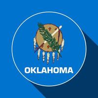 Oklahoma state flag. Vector illustration.