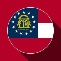 Georgia state flag. Vector illustration.