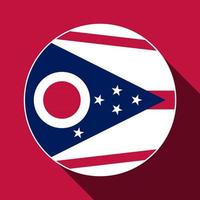 bandera del estado de ohio. ilustración vectorial vector
