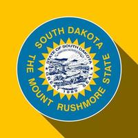 South Dakota state flag. Vector illustration.