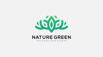 naturaleza símbolo icono verde negocio logotipo diseño vector