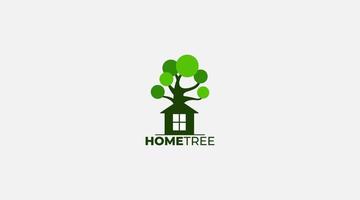 Home Tree Christmas Logo Design Template vector