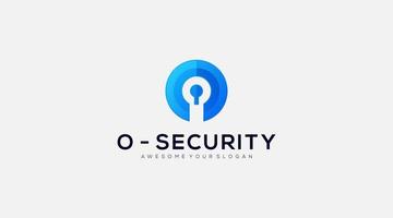 Unique Letter O security Logo design illustration vector