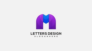 Initial letter M Abstract Logo Design vector template