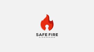 fire security logo Icon Design Template vector