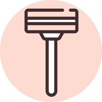 Beauty razor shave, icon, vector on white background.