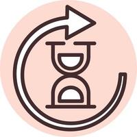 Delivery timer, icon, vector on white background.