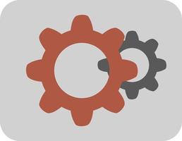 Industrial gear, icon, vector on white background.