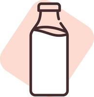 alergia a la leche, icono, vector sobre fondo blanco.