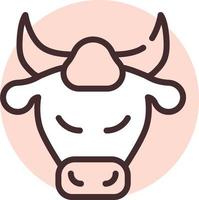 Allergy on meat, icon, vector on white background.