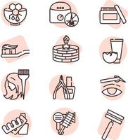 Beauty icon set, icon, vector on white background.