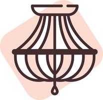 Light ceiling lamp, icon, vector on white background.