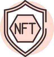 NFT Security, icon, vector on white background.