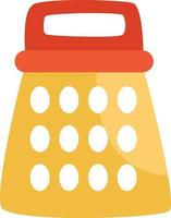 Cooking grater, icon, vector on white background.