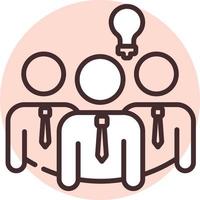 Team work idea, icon, vector on white background.