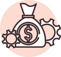 Investment money making, icon, vector on white background.