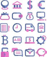 Banking icon set, icon, vector on white background.