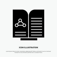 Medical Test Report Book solid Glyph Icon vector