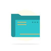 Folder Archive Computer Document Empty File Storage Abstract Circle Background Flat color Icon vector