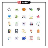 25 Creative Icons Modern Signs and Symbols of message number nature hash tag sunflower Editable Vector Design Elements