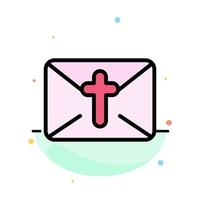 Massage Mail Holiday Easter Abstract Flat Color Icon Template vector