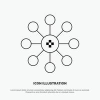 Biochemistry Biology Cell Chemistry Line Icon Vector