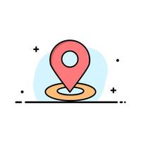 Location Map Pin Hotel Business Logo Template Flat Color vector