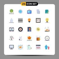 25 Flat Color concept for Websites Mobile and Apps agreement future laptop fabric cloth Editable Vector Design Elements
