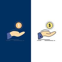 help cash out debt finance loan Flat Color Icon Vector