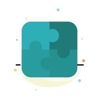 Puzzle Parts Strategy Teamwork Abstract Flat Color Icon Template vector