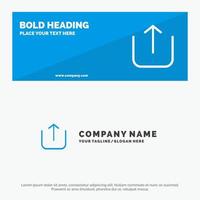 Instagram Up Upload SOlid Icon Website Banner and Business Logo Template vector