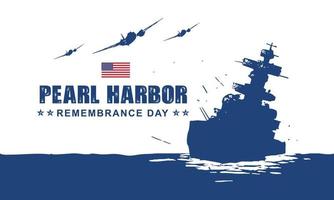 Pearl Harbor Remembrance Day Background. Vector Illustration.