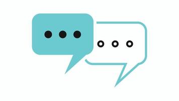 Chat speech Bubble With Text Outline icon vector, illustration vector, chat symbol vector