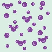 Illustration of purple bubbles forming heads pattern, for fabric, shirt and wallpaper background design vector