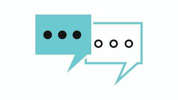 Chat speech Bubble With Text Outline icon vector, illustration vector, chat symbol vector