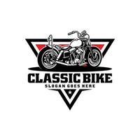 Vintage motorcycle illustration logo vector