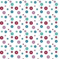 Multicolored donuts with a modern pattern, great design for any purpose. Modern background design. Isolated vector illustration. Seamless food pattern.