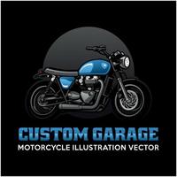 Classic motorcycle illustration logo vector