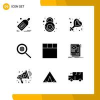 9 Icon Set Solid Style Icon Pack Glyph Symbols isolated on White Backgound for Responsive Website Designing vector