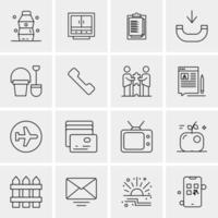 16 Universal Business Icons Vector Creative Icon Illustration to use in web and Mobile Related project