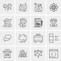 16 Universal Business Icons Vector Creative Icon Illustration to use in web and Mobile Related project