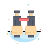 Binoculars Field Glasses Search Vision Abstract Flat Color Icon Template vector