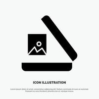 Image Gallery Picture solid Glyph Icon vector