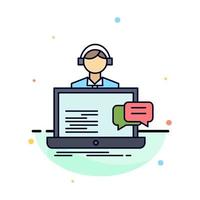 support chat customer service help Flat Color Icon Vector